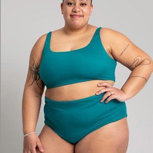 Alder Apparel Surf's Up Swim Bikini Top 2X Lagoon